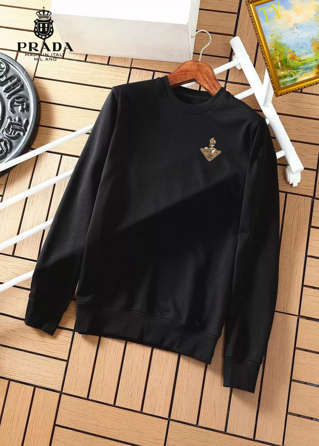 prada sweatshirt manches longues pour homme s_12b1aaa